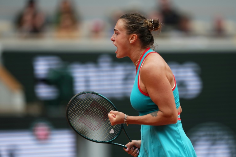 La N.1 mondiale Aryna Sabalenka lors de sa finale perdue contre Coco Gauff à Roland-Garros à Paris le 7 juin 2025