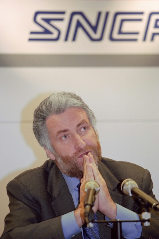 Loïck Le Floch-Prigent, alors patron de la SNCF, le 19 février 1996 à Paris