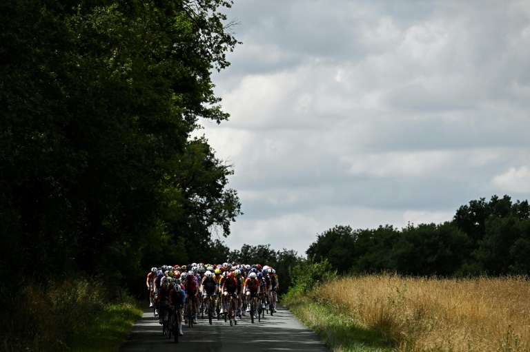 Le peloton au cours de la 5e étape du Tour de France féminin le 30 juillet 2025 entre Chasseneuil-du-Poitou et Guéret