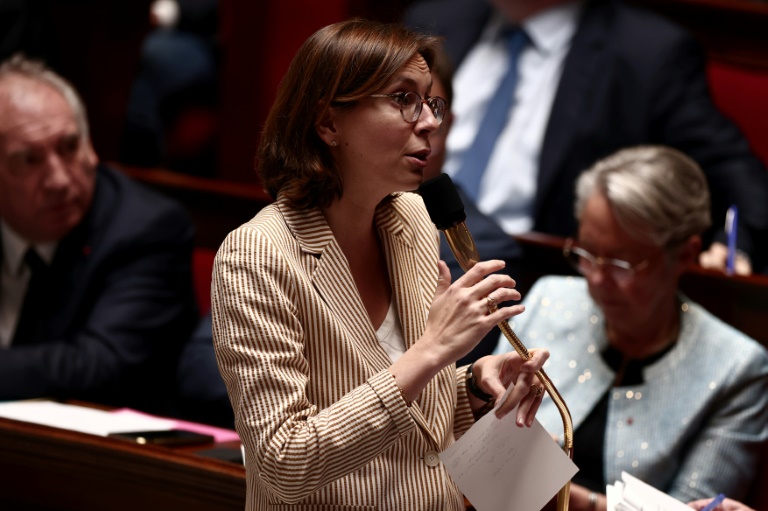 La ministre des Comptes publics, Amélie de Montchalin à l'Assemblée nationale, le 28 mai 2025 à Paris