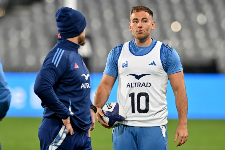 Joris Segonds à l'entraînement le 4 juillet 2025 à Dunedin, à la veille du premier test-match entre la Nouvelle-Zélande et la France