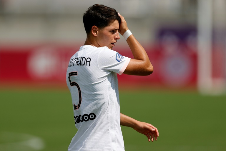 Élisa de Almeida avec le PSG lors d'un match amical de pré-saison face aux Chicago Red Stars, le 21 août 2021 à Louisville, dans le Kentucky