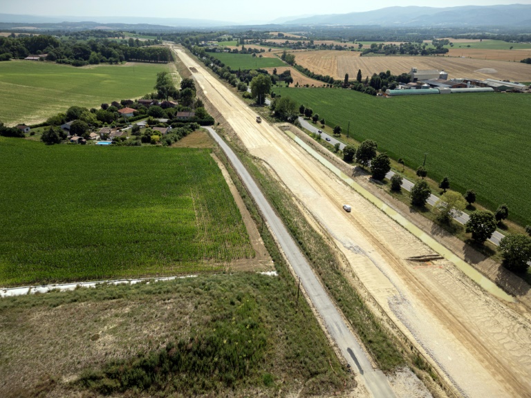 Le chantier de l'A69, vers Verfeil (Tarn-et-Garonne), le 24 juin 2025