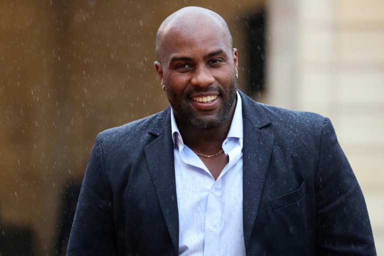 Tedy River, onze fois champion du monde de judo, à l'Elysée le 5 juin 2025.