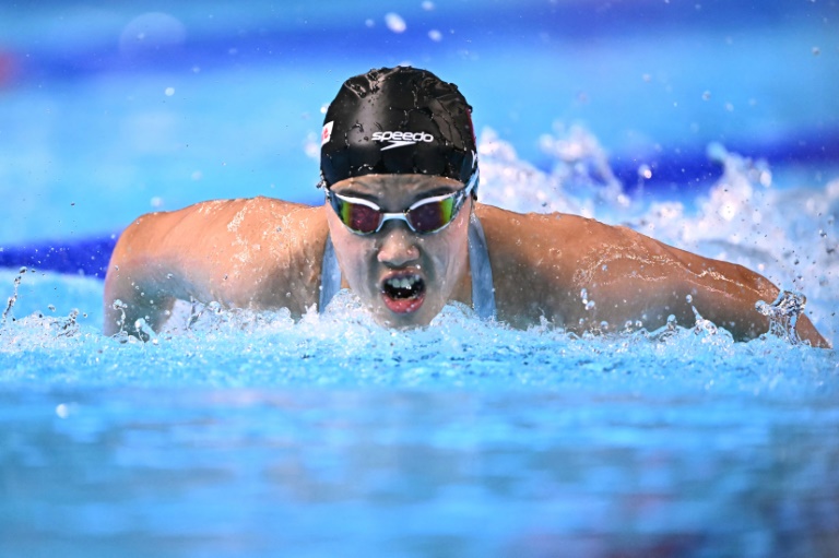 La Chinoise Yu Zidi, seulement 12 ans, lors des Mondiaux de Singapour, le 30 juillet 2025