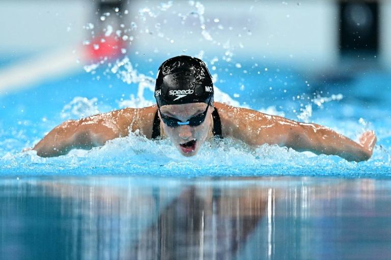 La nageuse canadienne Summer McIntosh lors de la demi-finale du 200 m 4 nages aux Jeux olympiques 2024 de Paris à Paris La Défense Arena (Nanterre) le 2 août 2024