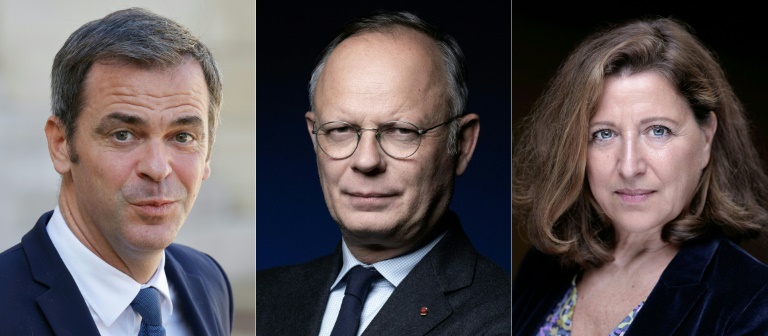 (g-d) Montage photos du 21 mai 2025 de l'ancien ministre de la Santé, Olivier Veran, de l'ancien Premier ministre Edouard Philippe et de l'ancienne ministre de la Santé Agnès Buzyn