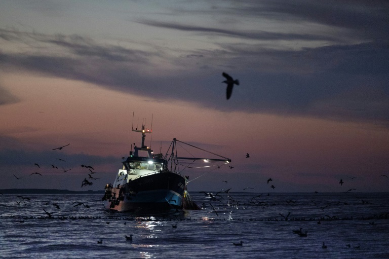 Le bateau de pêche Stereden Ar Moor au large du Conquet, le 17 juillet 2025 dans le Finistère