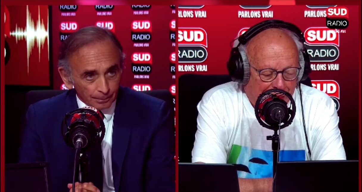 Eric Zemmour, invité d’André Bercoff dans "Bercoff dans tous ses états” sur Sud Radio.