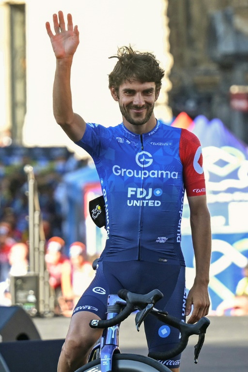 Guillaume Martin-Guyonnet lors de la présentation des équipes du Tour de France le 3 juillet 2025 à Lille
