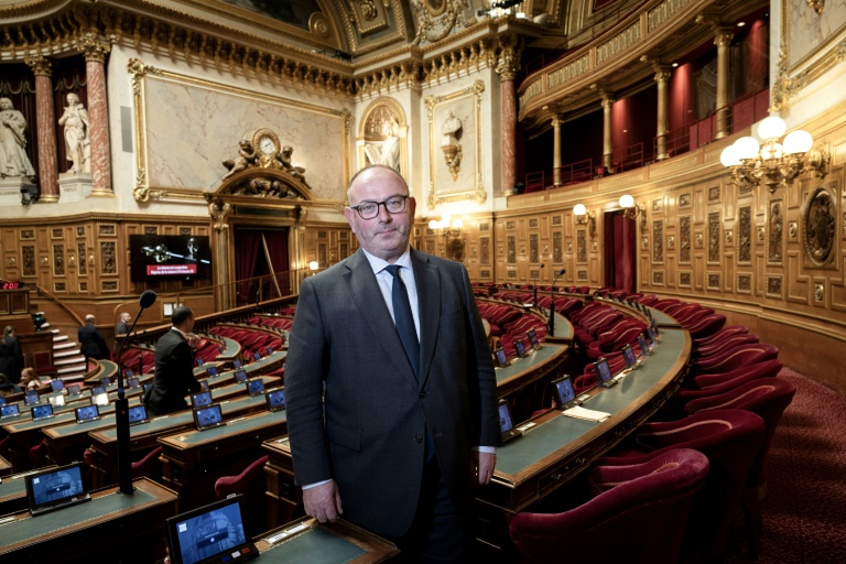Le sénateur Les Républicains Laurent Duplomb, au Sénat à Paris, le 11 février 2025