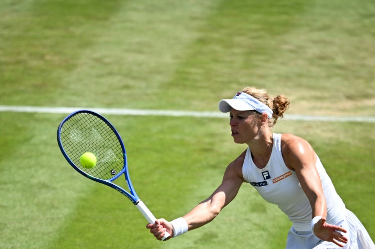 L'Allemande Laura Siegemund au troisième tour de Wimbledon contre l'Américaine Madison Keys le 4 juillet 2025 à Londres