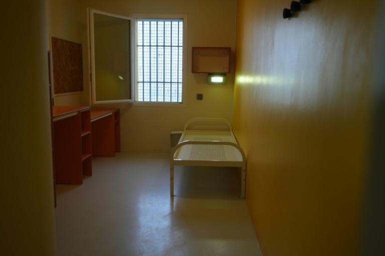 Une cellule de la prison de Vendin-le-Vieil (Pas-de-Calais) le 14 mai 2025
