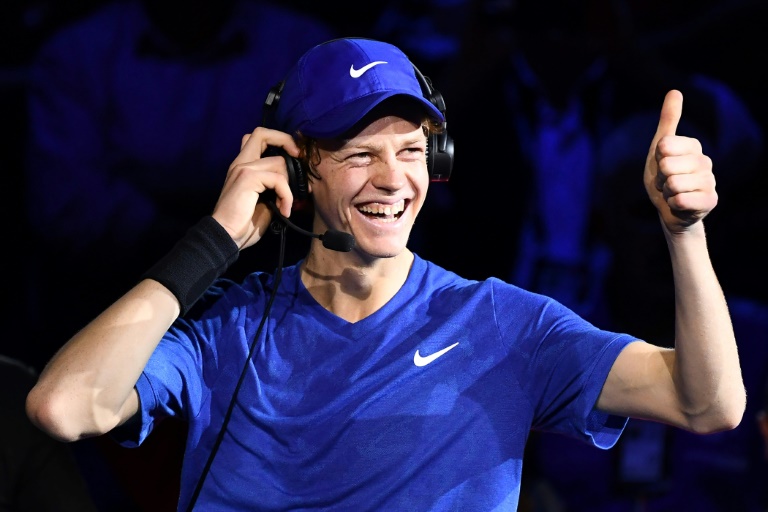 Jannik Sinner, lors des finales NextGen ATP, le Masters des moins de 21 ans, le 8 novembre 2019 à Milan
