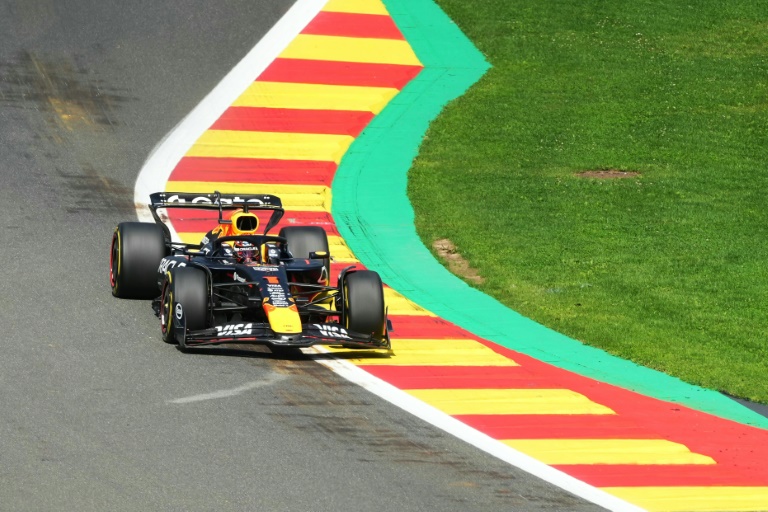 La Red Bull de Max Verstappen lors de la course sprint du GB de Belgique, le 26 juillet 2025 à Spa-Francorchamps