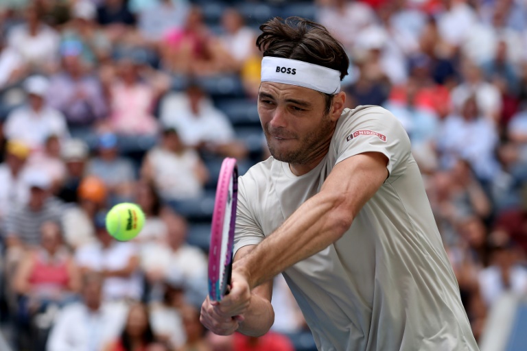 Le N.4 mondial Taylor Fritz au 1er tour de l'US Open contre son compatriote Emilio Nava le 24 août 2025 à New York