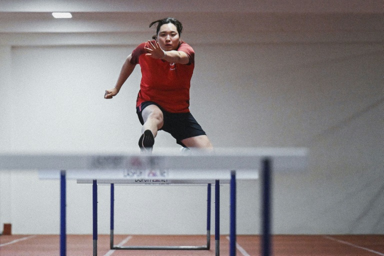 La médaillée d'or olympique en javelot, Haruka Kitaguchi, lors d'une séance d'entraînement dans la ville tchèque de Domazlice, le 14 août 2025