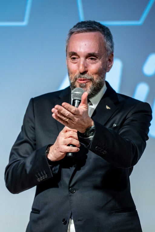 Le directeur général du comité d'organisation des Jeux olympiques et paralympiques 2026 de Milan Cortina Andrea Varnier le 14 avril 2025 à Osaka