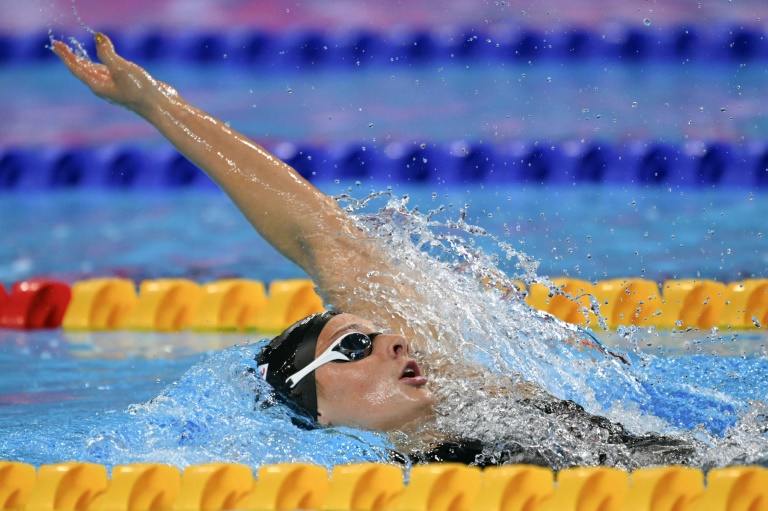 La Canadienne Summer Mcintosh en finale du 400 m 4 nages des Mondiaux de natation le 3 août 2025 à Singapour