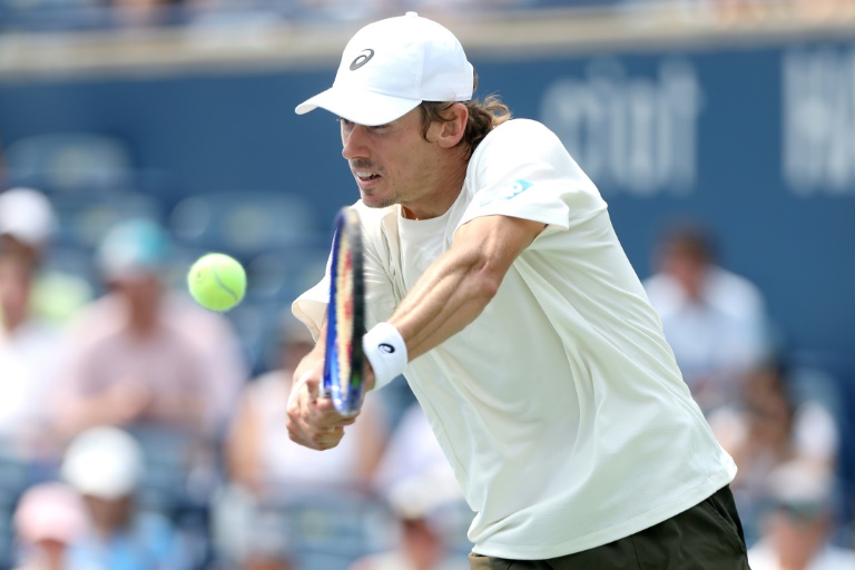 L'Australien Alex De Minaur en huitièmes de finale du Masters 1000 de Toronto contre l'Américain Frances Tiafoe le 3 août 2025