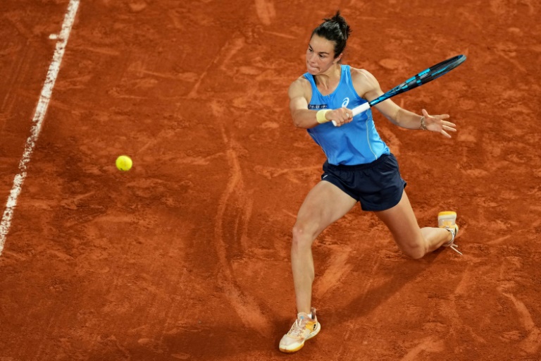 Loïs Boisson lors de sa demi-finale contre Coco Gauff, le 5 juin 2025 à Roland-Garros