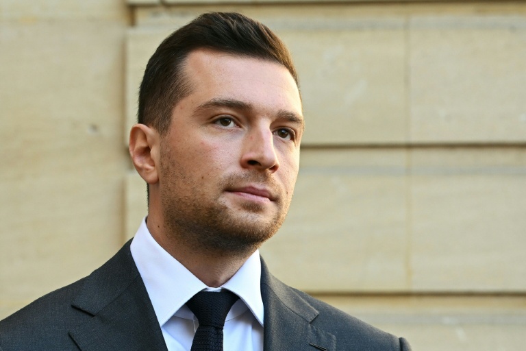 Le président du RN Jordan Bardella, à Paris, le 30 avril 2025