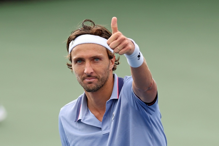 Le Français Arthur Rinderknech après sa victoire contre l'Espagnol Alejandro Davidovich Fokina au deuxième tour de l'US Open à New York le 27 août 2025.