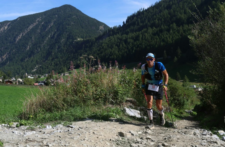 Ludovic Pommeret lors de l'UTMB 2024, à Trient, en Suisse, le 31 aout 2024
