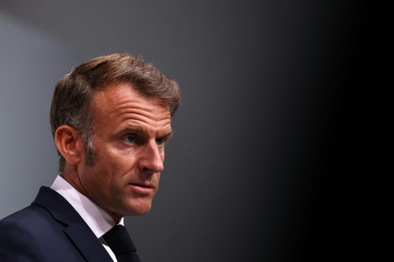 Le président de la République Emmanuel Macron à Toulon, dans le Var, le 29 août 2025