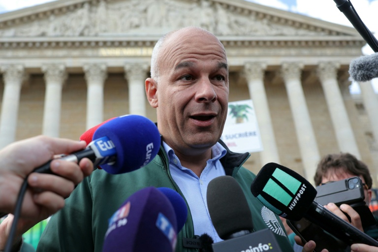 Le président de la FNSEA, Arnaud Rousseau, devant l'Assemblée nationale à Paris le 26 mai 2025