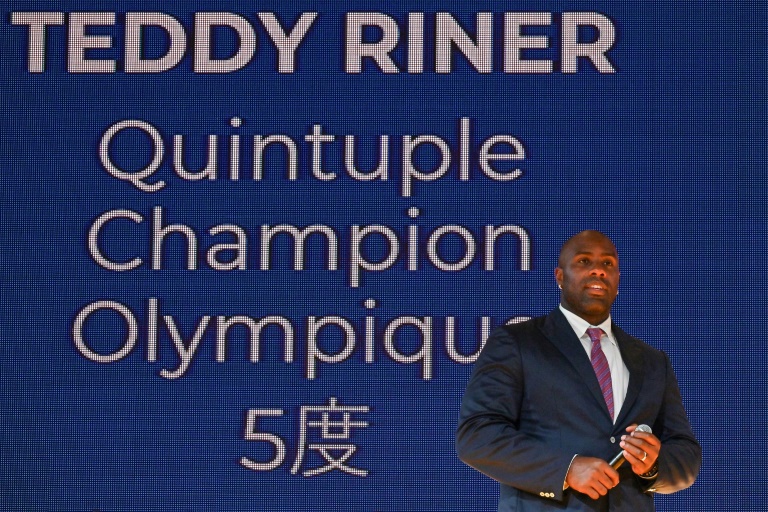 Le quintuple champion olympique de judo, Teddy Riner, au Pavillon France de l'Exposition universelle d'Osaka, le 13 septembre 2025