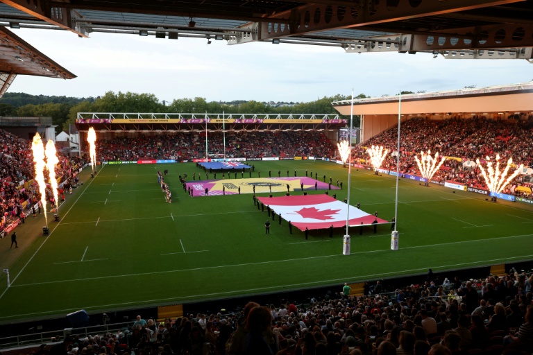 Le stade de Bristol plein à craquer pour la demi-finale du Mondial féminin de rugby Nouvelle-Zélande - Canada le 19 septembre 2025