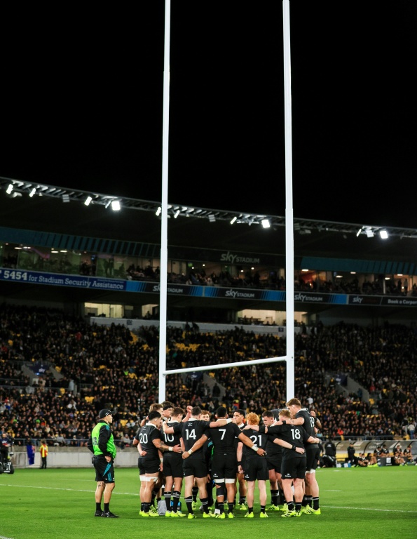 Les All Blacks après leur défaite contre l'Afrique du Sud en Rugby Championship, à Wellington en Nouvelle-Zélande, le 13 septembre 2025.