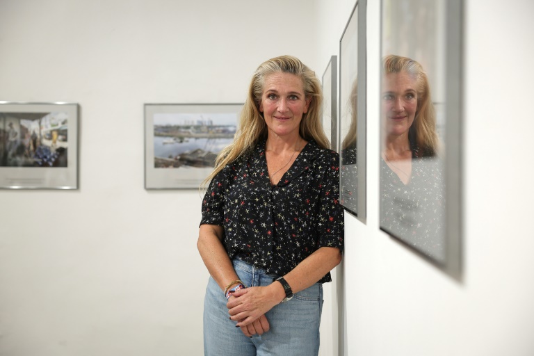 La photographe néerlandaise Cynthia Boll lors du festival Visa pour l'Image à Perpignan, le 2 septembre 2025