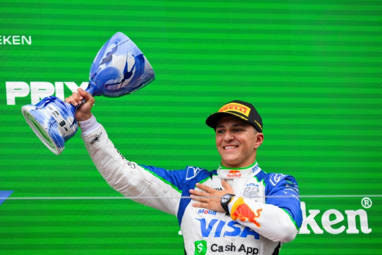 Isack Hadjar a terminé troisième derrière Oscar Piastri et Max Verstappen lors du Grand Prix des Pays-Bas, le 31 août 2025.