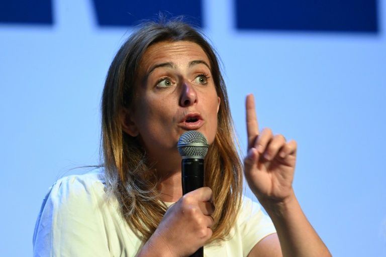 La patronne des Ecologistes Marine Tondelier, le 30 août 2025 à Châteaudun