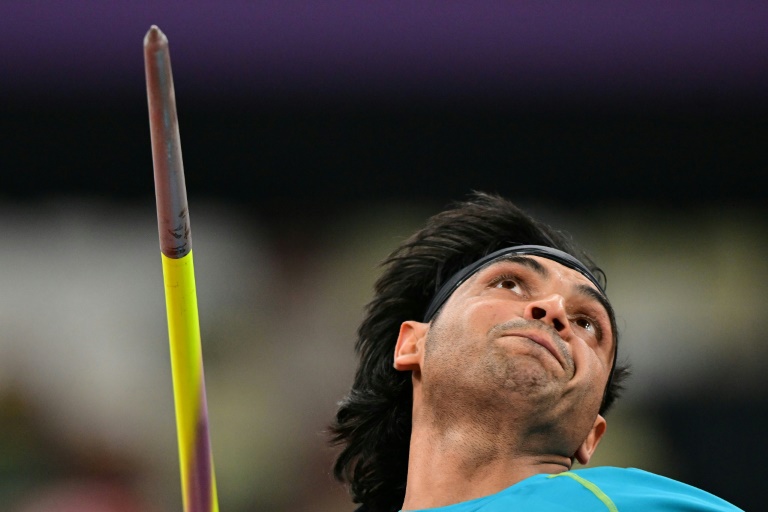 L'Indien Neeraj Chopra pendant les qualifications du javelot des Championnats du monde d'athlétisme le 17 septembre 2025 à Tokyo