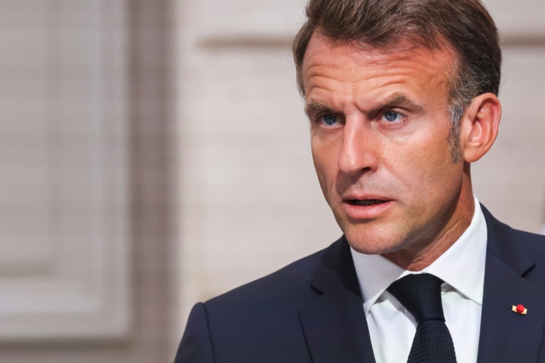 Le président français Emmanuel Macron lors d'une conférence de presse à l'issue du Sommet de la Coalition des Volontaires, au Palais de l'Élysée, à Paris, le 4 septembre 2025