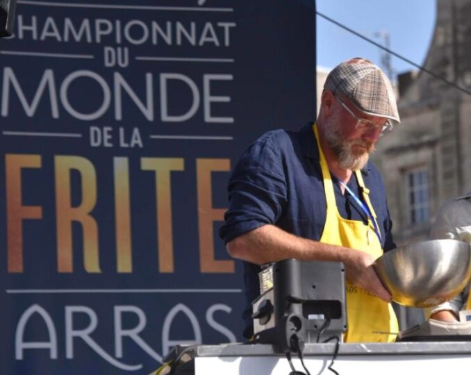 Philippe Frénoi lors des championnats du monde de la frite 2023.