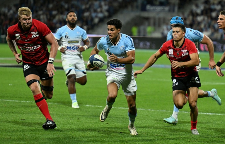 Tom Spring (Bayonne) lors du match contre Toulon en Top 14 le 28 septembre 2025 au Stade Jean Dauger de Bayonne.