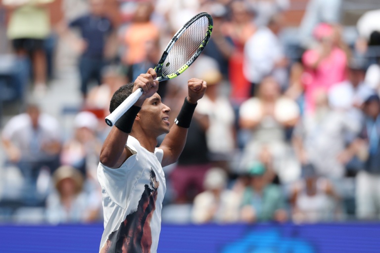 Félix Auger-Aliassime de nouveau en quart de finale à l'US Open après avoir écarté Andrey Rublev, le 1er septembre 2025 à Flushing Meadows