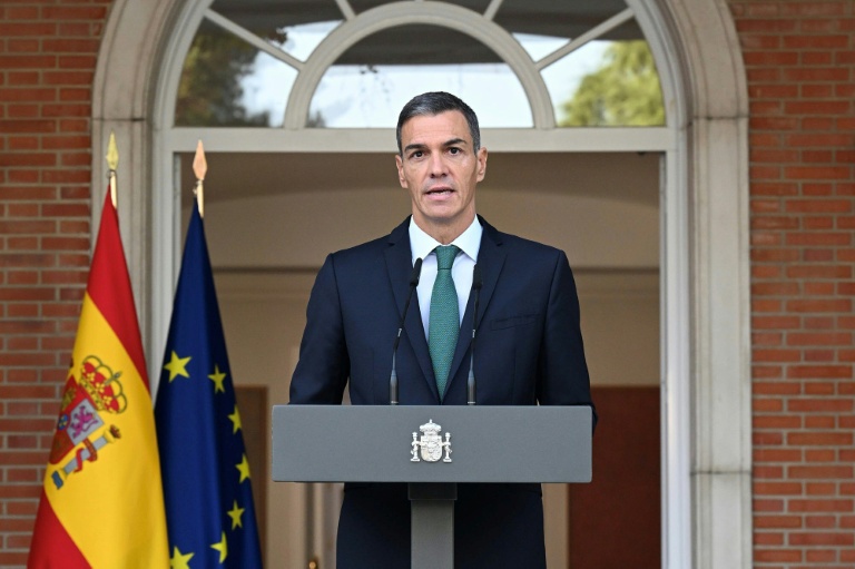 Le Premier ministre Pedro Sánchez à Madrid, le 8 septembre 2025