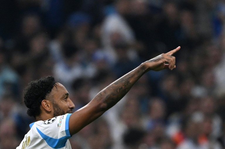 Pierre-Emerick Aubameyang, capitaine du soir, a mené l'OM à la victoire face à l'Ajax Amsterdam (4-0) au Vélodrome, le 30 septembre 2025