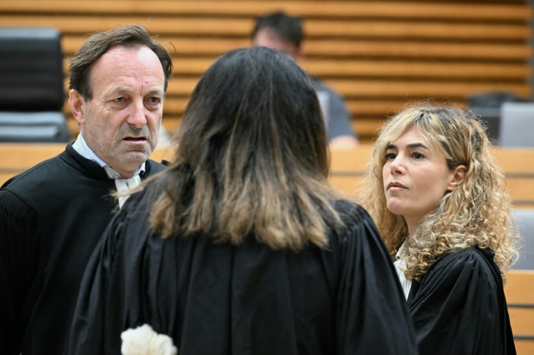 Les avocats de Cédric Jubillar, Alexandre Martin et Emmanuelle Franck, le 29 septembre 2025 à la cour d'assises du Tarn à Albi