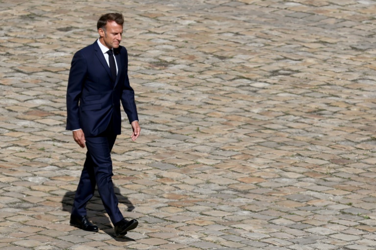 Le président Emmanuel Macron, le 5 septembre 2025 à l'Hôtel des Invalides, à Paris