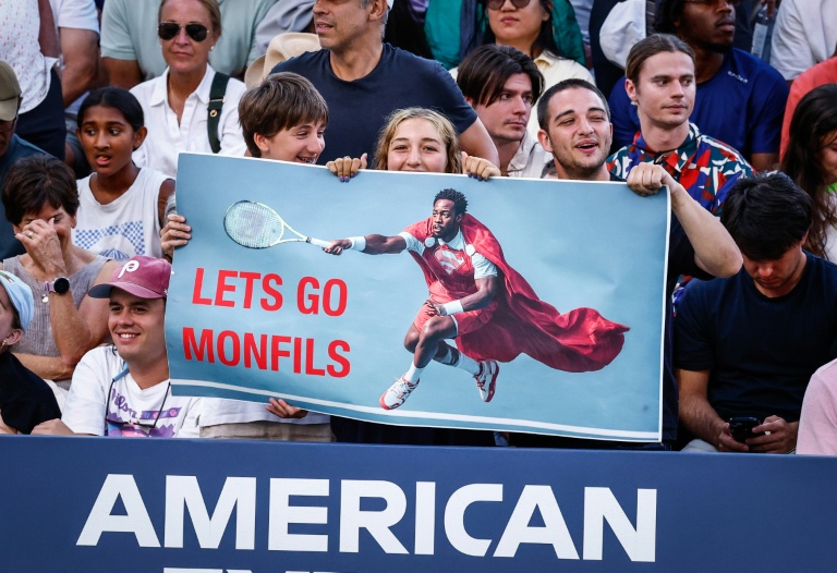 Des supporters de Gaël Monfils à l'US Open, le 26 août 2025