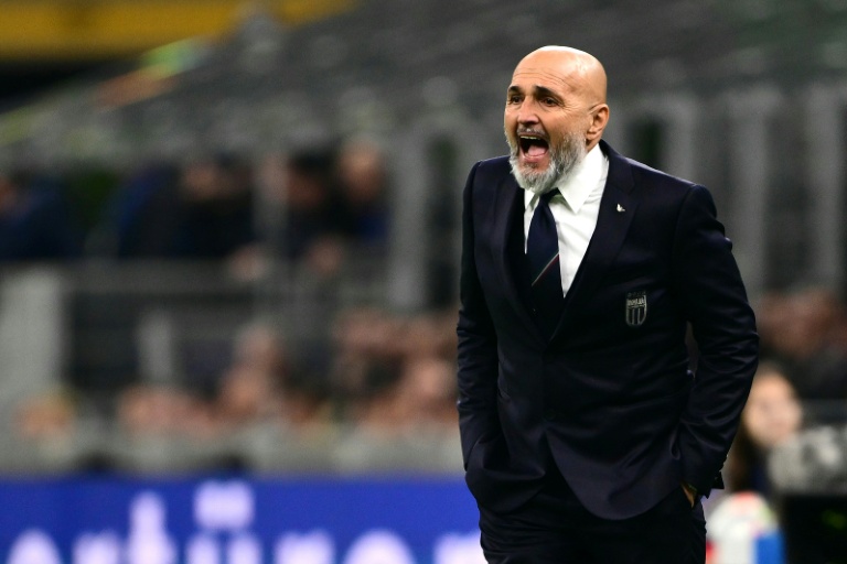 Luciano Spalletti, alors sélectionneur de l'Italie, durant le quart de finale aller de Ligue des nations contre l'Allemagne le 20 mars 2025 à San Siro