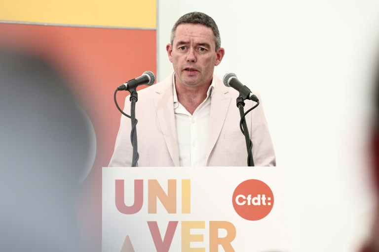 Le secrétaire général adjoint de la CFDT, Yvan Ricordeau, lors des Universités d'été du syndicat, au domaine de Bierville à Boissy-la-Rivière, au sud de Paris, le 26 août 2025