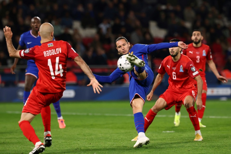 Florian Thauvin a marqué un superbe but contre les Azéris le 10 octobre 2025 au Parc des Princes à Paris