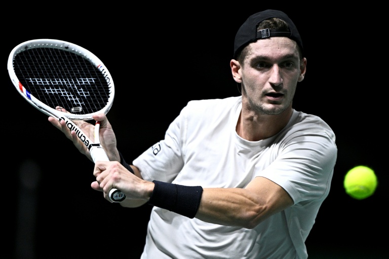 Le Français Terence Atmane au 1er tour du Masters 1000 de Paris le 27 octobre 2025 à La Défense Arena près de Paris